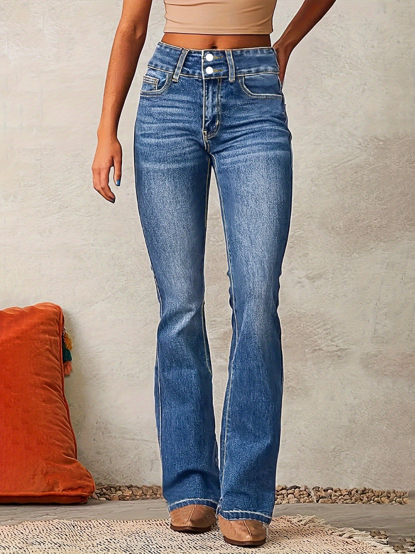 Women’s Luxury Bootcut Denim Jeans – Shape, Style & Confidence in Every Step